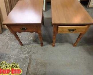 2 End Tables Solid Maple