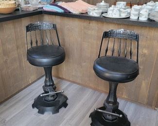 A perfect match to the game table.  Tall bar stools that also swivel