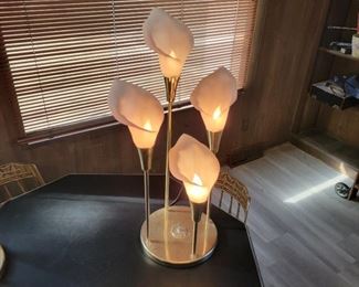 4 flower calla lily lamp