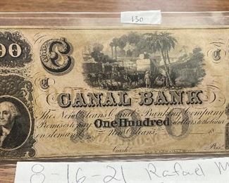 https://www.ebay.com/itm/124916421863	LRM8306 - 100 Dollar Canal Bank New Orleans Bank Note	Auction
