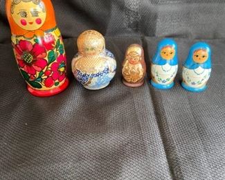 Ukrainian and Polish Wooden Nesting Dolls