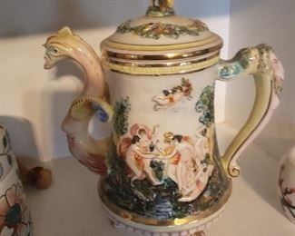 Rare Capodimonte Italy Teapot
