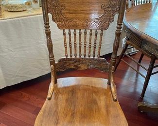 Pressed back chair