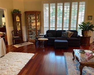 Looking at the formal living room window wall side