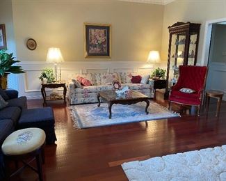 Looking across the formal living room