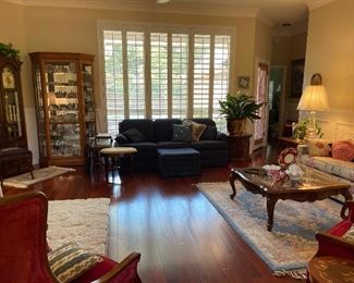 Looking across the formal living room