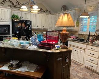 Looking at the kitchen