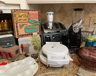 Can opener, tortilla server,