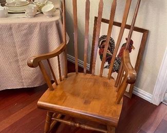 Vintage hard rock maple rocking chair