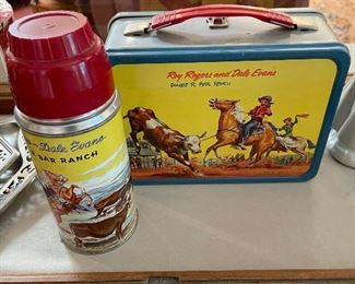 Vintage Roy Rogers and Dale Evans lunch box with flask in perfect condition