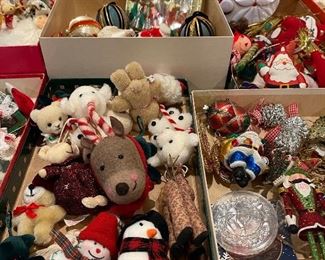 Vintage, soft and glass ornaments