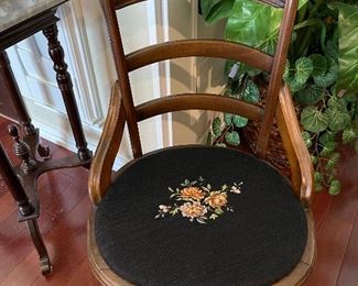 Vintage needlepoint chair