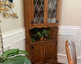 Vintage corner hutch