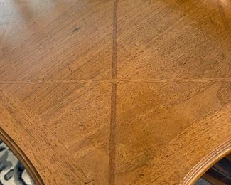 Corner detail of the dining room table