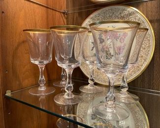 The matching glass ware for the Mansfield china