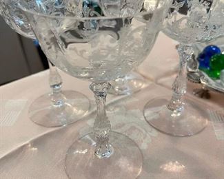 Beautiful vintage champagne saucers