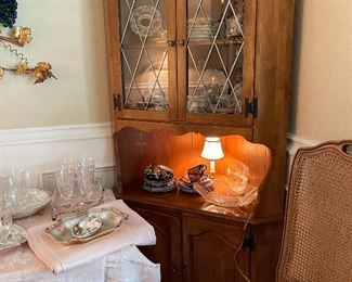 The vintage corner hutch