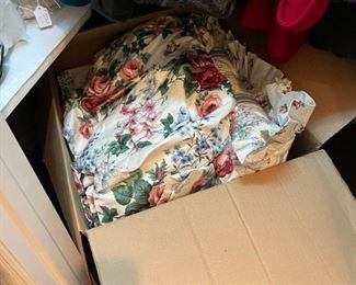 We have two of these custom made Waverly fabric twin bed set. There is also matching window treatments