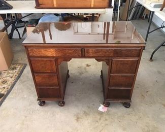 The back side of the desk.