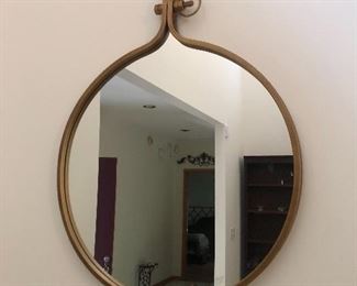 Unniek Kate and Laurel Yitro Round Industrial Mirror. Measures 23" wide x 28.5" tall. Asking $50