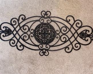 Iron wall accent decor.