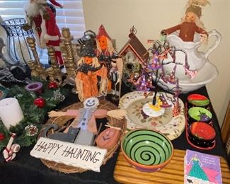 Tables full of decor.