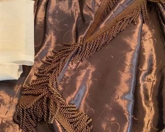 Custom silk drapes, valances and sheers.