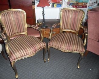 Pair of gold chairs