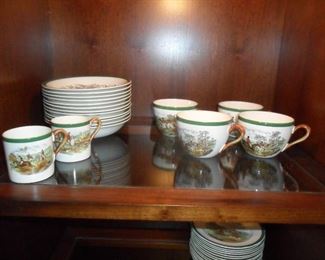 Spode the Hunt china. Lots of pieces