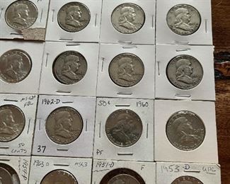 Franklin Silver Half Dollars