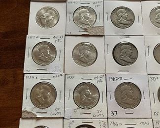Franklin Silver Half Dollars