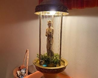 Vintage Oil Lamp on Stand