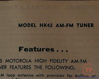 Vintage MCM Motorola Stereophonic High Fidelity Stereo / Record Player Cabinet