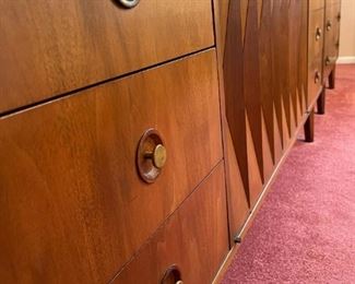 Albert Parvin For American Of Martinsville Mid Century Diamond Lowboy Dresser