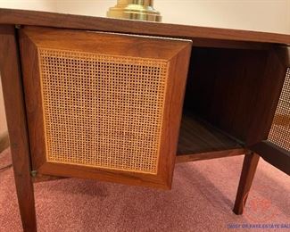MCM Side Table with Cane Front Doors