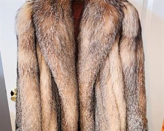 Crystal fox fur coat with documentation and appraisal 