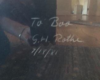 Signature on poster
To Boo
G.H. Rothe
7/18/81