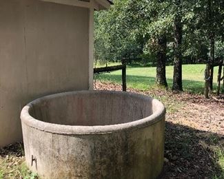 Large concrete water trough