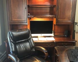 Hooker Office Furniture - Desk, Hutch & Lateral File Cabinet