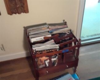 Canterbury, magazine rack with drawer below