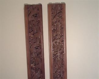 Carved wood panels