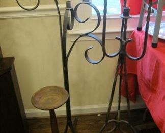 HAND MADE WROUGHT IRON CANDLE STICKS