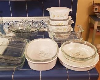 Pyrex and other baking dishes such as Corning Ware