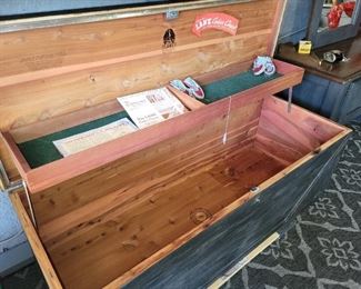 Repurposed cedar chest. $245