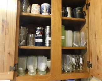 mugs, wine glasses and glasses