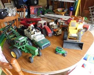 vintage truck and farm toys