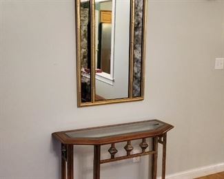 Entrance table and mirror