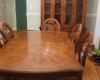 Dining table and hutch