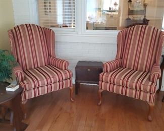 Matching wingback chairs