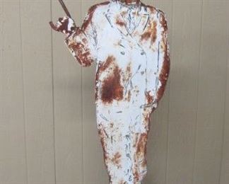 5' Tall Metal Kentucky Fried Chicken Col. Sanders Weather Vane - This Piece Came From The Famous Gilt Edge Cafe in Gilt Edge,TN - It Was On Top Of A Tall Iron Pole Out Front For Many Years!